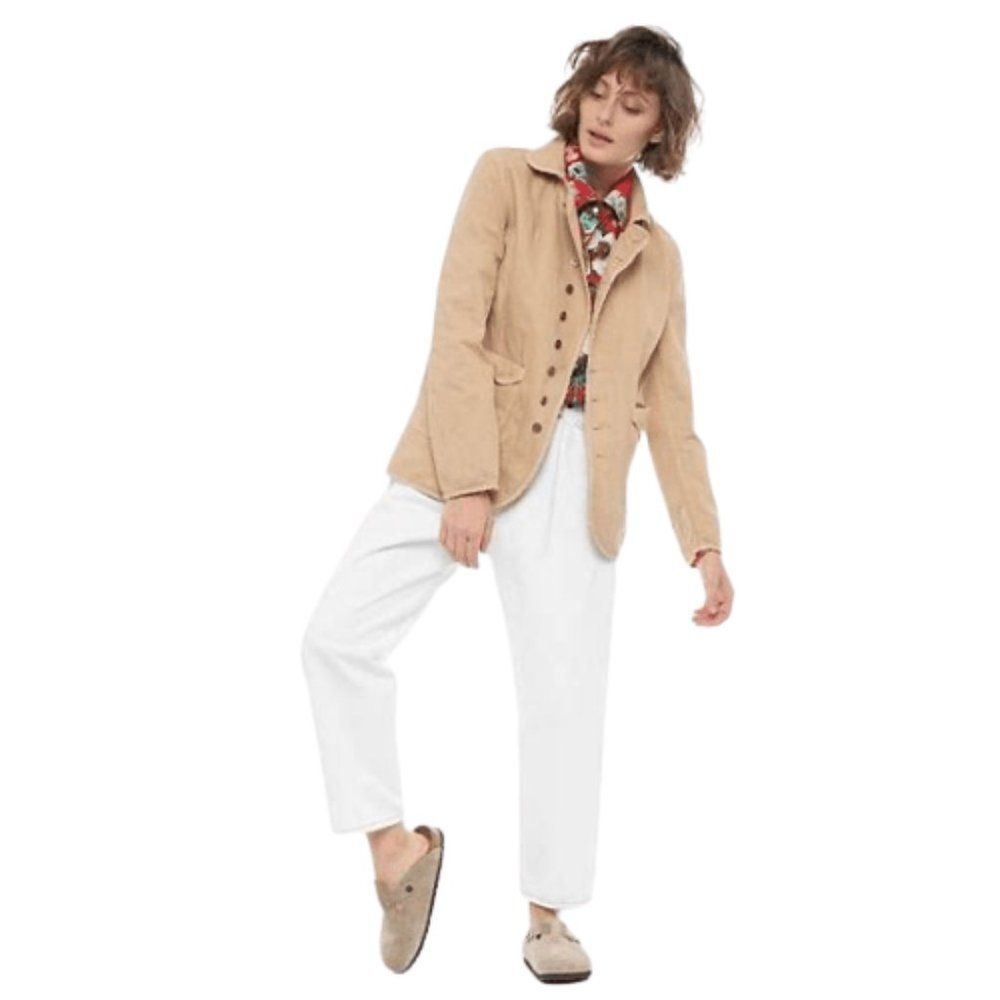Free People -185 X Sandrine Rose High Rise‎ Relaxed Fit Ankle Jeans 27 White